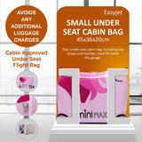 MiniMax 45x36x20cm 29L Kids Ride-On Suitcase 4PCS Set Inc Drawstring Bag, Neck Pillow & 50+ Personalisation Stickers, Easyjet Max Size Childrens Rolling Hand Cabin Luggage 45x36x20 (Unicorn)