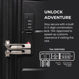 Aerolite Premium PP 2-Piece Luggage Set, Lightweight Polypropylene Hard Shell Suitcases with 4 Dual Spinner Wheels & TSA Lock, Expandable Cabin (21”), Large (28”), Black