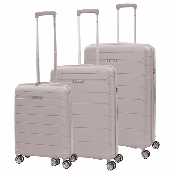Aerolite Premium PP 3 Piece Set Lightweight Polypropylene Hard Shell Suitcases 4 Dual Spinner Wheels & TSA Lock Expandable Medium Large Expandable Carry On Case Included
