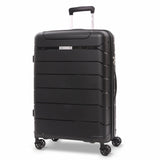 Aerolite Medium 24in (67L) Lightweight Polypropylene Hard Shell Check-In Luggage Suitcase, Dual 4-Spinner Wheels, TSA Lock, Organised Interior, Durable Travel Case – Black