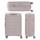 Aerolite Premium PP 3-Piece Luggage Set, Lightweight Polypropylene Hard Shell Suitcases with 4 Dual Spinner Wheels & TSA Lock, Expandable Cabin (21”), Medium (24”), Large (28”), Expandable Carry-On Case Included – Cream