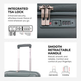 Aerolite Premium PP Expandable Cabin Suitcase 55x40x20cm to 55x40x23cm, Ryanair & Wizz Air Priority Max Size, Lightweight Polypropylene Hard Shell Carry-On with 4 Wheels & TSA Lock - Green