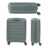 Aerolite Premium PP 3-Piece Luggage Set, Lightweight Polypropylene Hard Shell Suitcases with 4 Dual Spinner Wheels & TSA Lock, Expandable Cabin (21”), Medium (24”), Large (28”), Expandable Carry-On Case Included – Dark Green