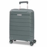 Aerolite Premium PP 4 Piece Hard Shell 4 Dual Wheel Spinner Travel Luggage Suitcase Set , Expandable Cabin + Medium + Large + Extra Large - Dark Green
