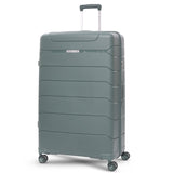 Aerolite Premium PP 4 Piece Hard Shell 4 Dual Wheel Spinner Travel Luggage Suitcase Set , Expandable Cabin + Medium + Large + Extra Large - Dark Green