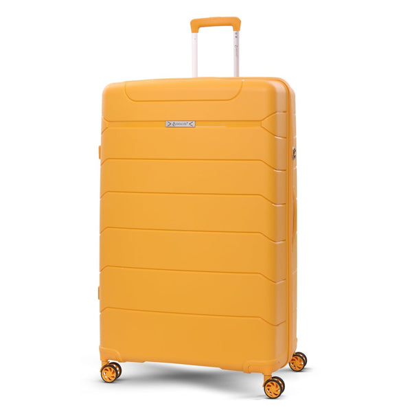 32in Lightweight Polypropylene Hard Shell Suitcase Extra Large Check Luggage 4 Spinner Wheels TSA Lock Waterproof Pocket Mango