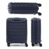 Aerolite Premium PP 3-Piece Luggage Set, Lightweight Polypropylene Hard Shell Suitcases with 4 Dual Spinner Wheels & TSA Lock, Expandable Cabin (21”), Medium (24”), Large (28”), Expandable Carry-On Case Included – Navy