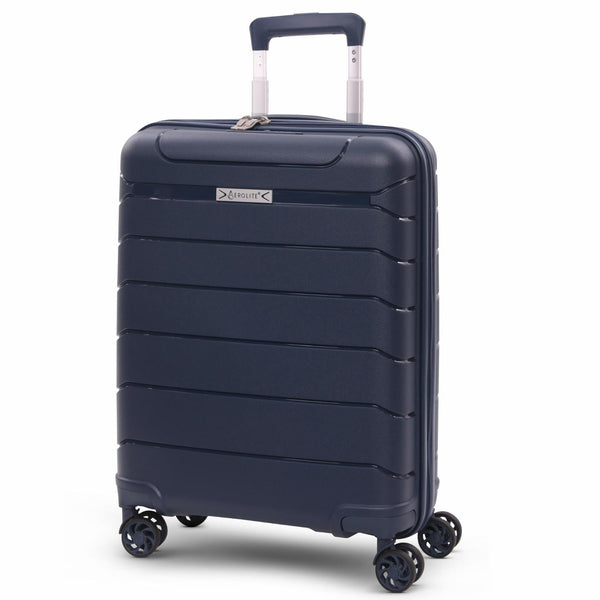 Premium PP Expandable Cabin Suitcase 55x40x20cm to 55x40x23cm Ryanair & Wizz Air Priority Max Lightweight