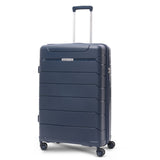 Aerolite Premium PP 4 Piece Hard Shell 4 Dual Wheel Spinner Travel Luggage Suitcase Set , Expandable Cabin + Medium + Large + Extra Large - Navy