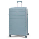 Aerolite Premium PP 4 Piece Hard Shell 4 Dual Wheel Spinner Travel Luggage Suitcase Set , Expandable Cabin + Medium + Large + Extra Large - Sage