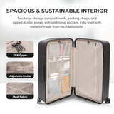 Aerolite Large 108L Premium Polypropylene Hard Shell Check in Checked Hold Travel Spinner Luggage Suitcase Trunk with 4 + 1 Wheels , TSA Approved Lock , YKK Zippers & Antimicrobial Lining (BLACK)