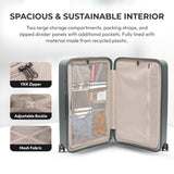 Aerolite Large 108L Premium Polypropylene Hard Shell Check in Checked Hold Travel Spinner Luggage Suitcase Trunk with 4 + 1 Wheels , TSA Approved Lock , YKK Zippers & Antimicrobial Lining (DARK GREEN)