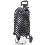 Hoppa Lightweight Shopping Trolley 2024 Model Folding 2 Wheel Large Capacity Shopper, 47 Litre