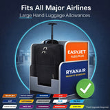 5 Cities Cabin Luggage 55x40x20cm Ryanair Approved Carry On Suitcase Lightweight 4 Wheel Spinner Hand Luggage Travel Case