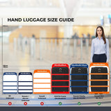5 Cities Cabin Luggage 55x40x20cm Ryanair Approved Carry On Suitcase Lightweight 4 Wheel Spinner Hand Luggage Travel Case