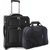 Aerolite 56x45x25cm British Airways Jet2 & easyJet Upgrade Maximum Allowance Large Lightweight 2 Wheel Carry On Hand Cabin Luggage Bag Suitcase 56x45x25 with TSA Approved Lock Black