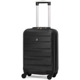 Aerolite Lightweight Hard Shell Suitcase Luggage 4 Wheels with Built in Combination Lock (25"& 29"), Black