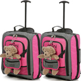 MiniMAX (45x35x20cm) Childrens Luggage Carry On Suitcase with Backpack and Pouch with 2-Years of Warranty