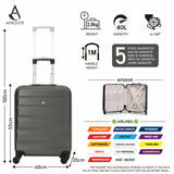 Aerolite (55x40x20cm) Lightweight Hard Shell Cabin Hand Luggage with TSA Padlock | 4 Wheels