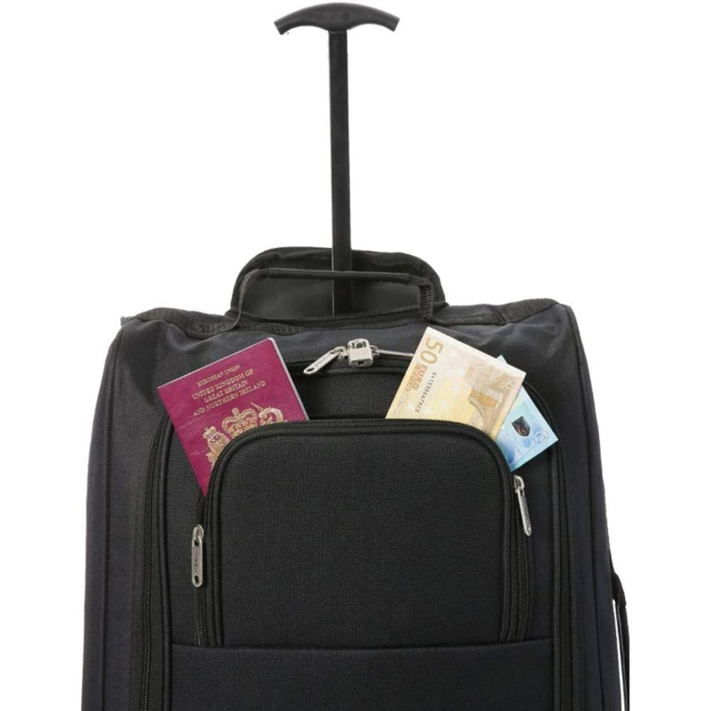 5 Cities Ryanair Luggage Bundle (55x35x20cm) Lightweight Cabin 2 Wheel
