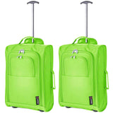 5 Cities (55x35x20cm) Lightweight Cabin Hand Luggage (x2), Fits easyJet/Ryanair Cabin Restrictions 42L