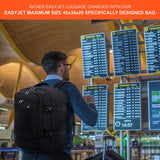 5 CITIES easyJet Maximum Size (45x36x20cm) New and Improved 2024 Cabin Backpack Luggage Under Seat Flight Bag