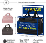 Aerolite (40x20x25cm) Ryanair Maximum Cabin Hand Luggage Holdall Bag, ABS Hard Shell Hybrid Protection With Dual Zip