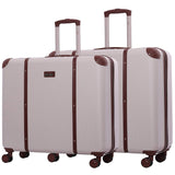 Aerolite Vintage Trunk Style Hard Shell Suitcase Luggage Set
