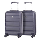 Aerolite (55x35x20cm) Lightweight Hard Shell Cabin Hand Luggage (x2 Set)