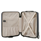 Aerolite (55x40x20cm) Lightweight Hard Shell Cabin Hand Luggage and 5 Cities (35x20x20cm) Black Holdall