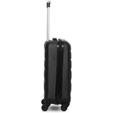 Aerolite Hard Shell Suitcase Luggage Group Travel Bundle - 2 x 21 Cabin Hand Luggage + 1 x Large 29" Hold Luggage Suitcase (3 Piece Luggage Set) - Black