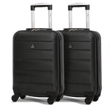 Aerolite (55x35x20cm) Lightweight Hard Shell Cabin Hand Luggage (x2 Set)