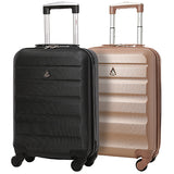 Aerolite (55x35x20cm) Lightweight Hard Shell Cabin Hand Luggage (x2 Set)