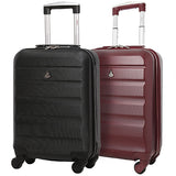 Aerolite (55x35x20cm) Lightweight Hard Shell Cabin Hand Luggage (x2 Set)