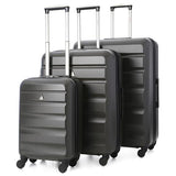 Aerolite Hard Shell Suitcase Complete Luggage Set (Cabin + Medium + Large Hold Luggage Suitcase)