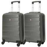 Aerolite (55x35x20cm) Lightweight Hard Shell Cabin Hand Luggage (x2 Set)