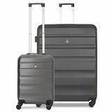 Aerolite Lightweight Hard Shell Suitcase Luggage Set (Cabin + Large, Charcoal)