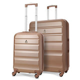 Aerolite Lightweight Hard Shell Suitcase Luggage Set (Cabin + Large, Charcoal)