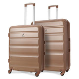 Aerolite Lightweight Hard Shell Suitcase Luggage Set (Medium + Large)