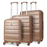 Aerolite Hard Shell Suitcase Complete Luggage Set (Cabin + Medium + Large Hold Luggage Suitcase)