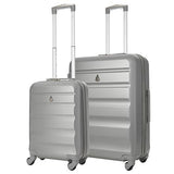 Aerolite Lightweight Hard Shell Suitcase Luggage Set (Cabin + Medium, Charcoal)