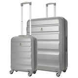 Aerolite Lightweight Hard Shell Suitcase Luggage Set (Cabin + Large, Charcoal)