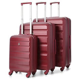 Aerolite Hard Shell Suitcase Complete Luggage Set (Cabin + Medium + Large Hold Luggage Suitcase)