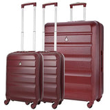 Aerolite Hard Shell Suitcase Luggage Travel Bundle (2 x Cabin Hand Luggage + 1 x Large Hold Luggage Suitcase)