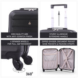 Aerolite 55x38x20cm Emirates Max Size Hard Shell Carry On Hand Cabin Luggage Suitcase 55x38x20 with 4 Wheels,Also Fits Many Other Airlines