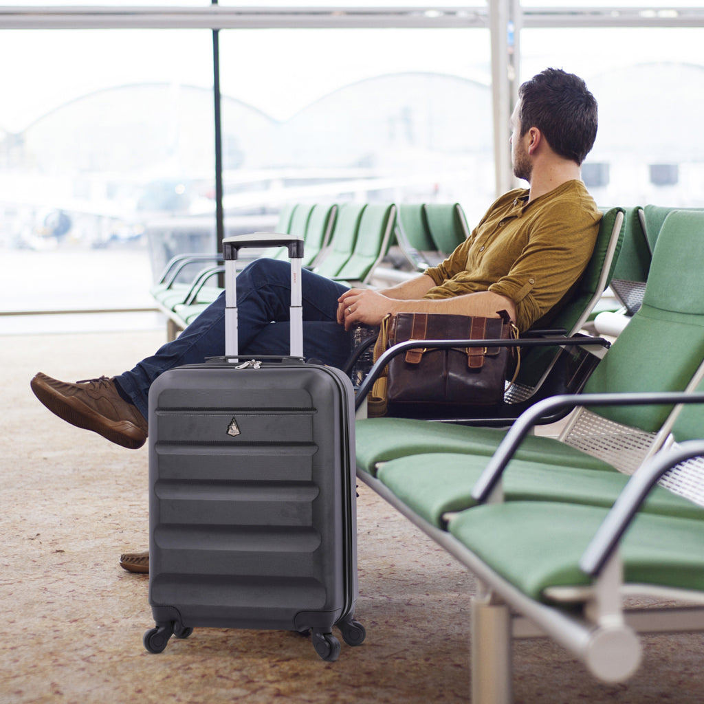 Aerolite 55x38x20cm Emirates Max Size Hard Shell Carry On Hand Cabin L