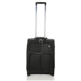Aerolite (55x40x20cm) Lightweight Cabin Hand Luggage with Grey Neck Pillow | 2 Wheels