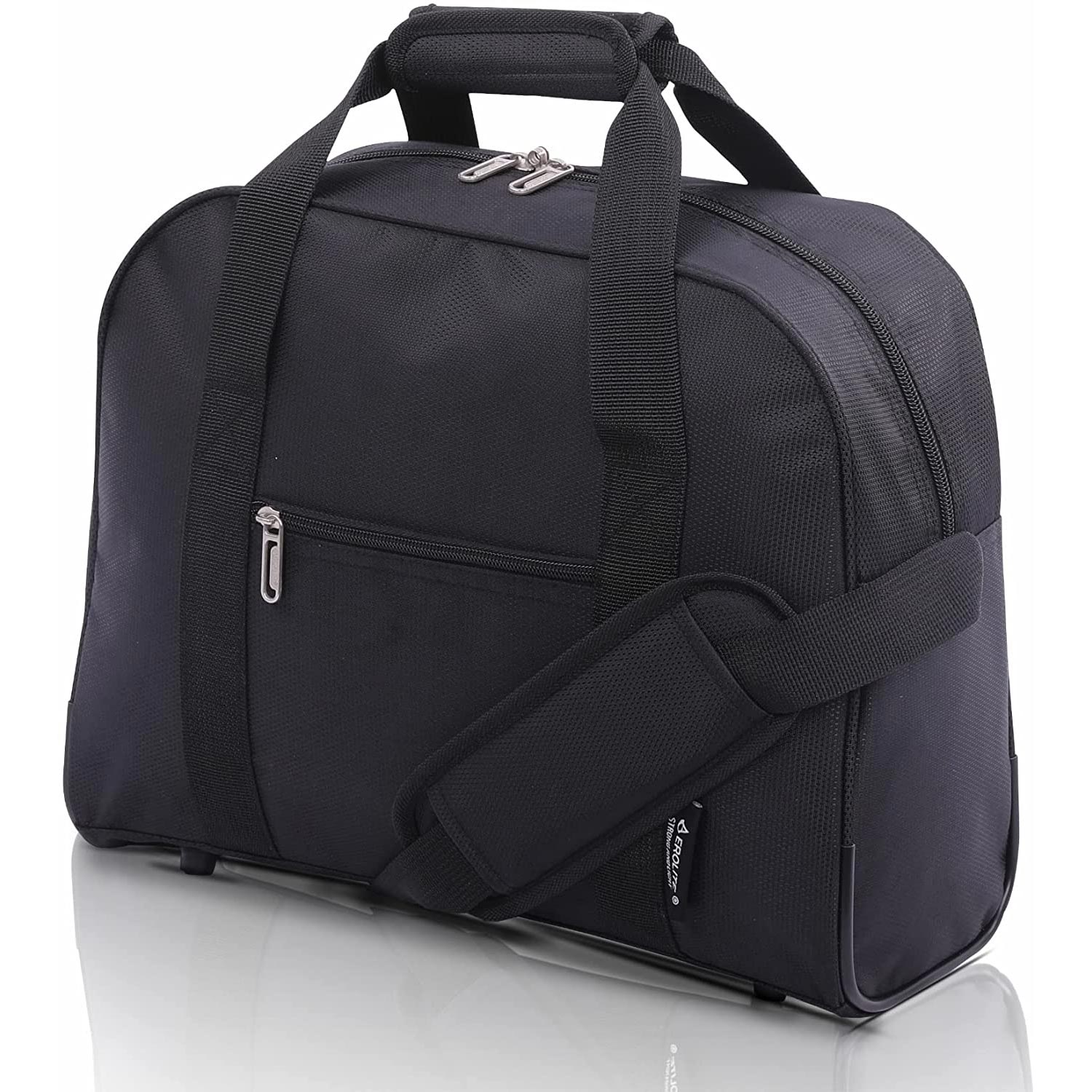 AEROLITE (40x30x15cm) New and Improved 2023 British Airways Maximum Cabin Size, Approved For EasyJet/SAS/TAP & Many More, Cabin Luggage Under Seat Flight Bag, Black