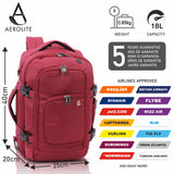 Aerolite (40x25x20cm) Ryanair Maximum Size 3 in 1 Cabin Luggage Approved Flight Backpack