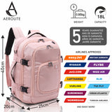 Aerolite (40x25x20cm) Ryanair Maximum Size 3 in 1 Cabin Luggage Approved Flight Backpack